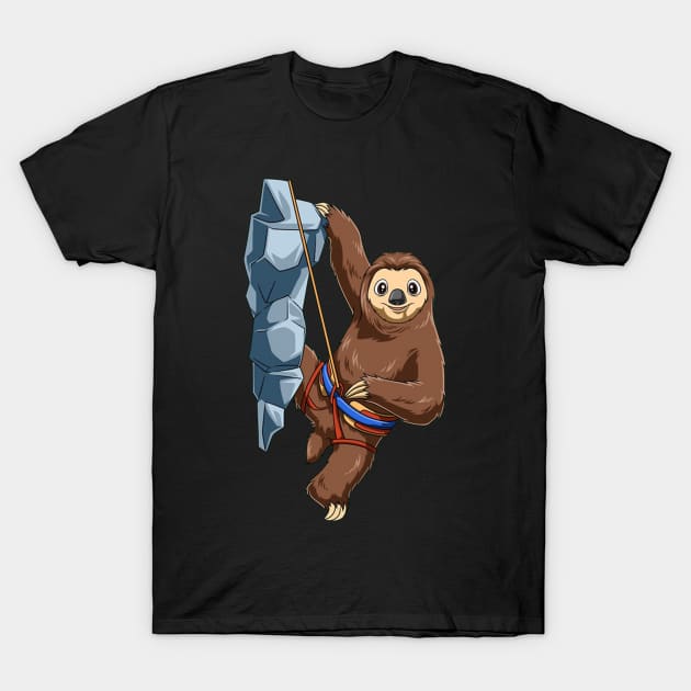 Sloth As A Mountaineer T-Shirt by TiffanybmMoore